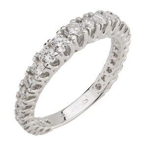 Anello Donna veretta a scalare con diamanti