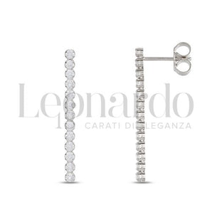 Orecchini tennis oro bianco