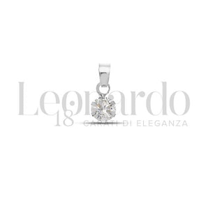 Pendente solitario oro bianco