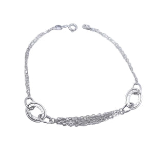 Bracelet femme or blanc 18 carats