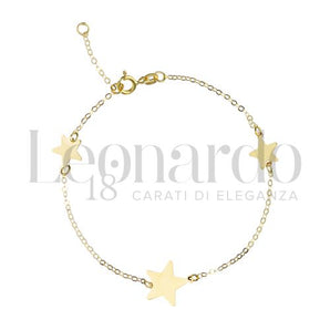 Damenarmband Sterne Gelbgold