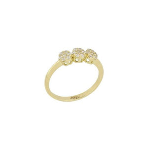Trilogie-Ring aus Gelbgold
