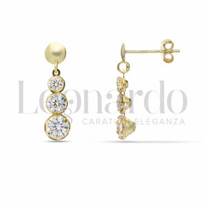 Boucles d'oreilles trilogy or jaune