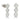 Orecchini trilogy zirconi bianchi oro bianco