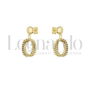 Boucles d'oreilles pendantes or jaune