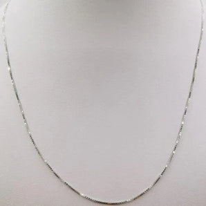 Catenina maglia veneziana oro bianco 9kt