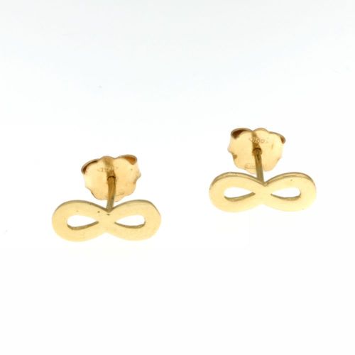 Aretes Huggies Diseño Infinito Oro Laminado 14k | Meses Sin Interés - Foto 10