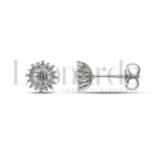 Orecchini punto luce oro bianco
