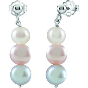 bliss orecchini perle oro bianco - Gioielleria Angela