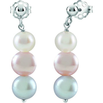 bliss orecchini perle oro bianco - Gioielleria Angela