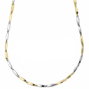 Collier tubulaire homme or jaune blanc