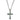 Collana croce smeraldi oro bianco