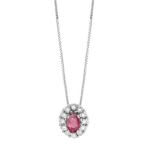 collana rubino diamanti oro