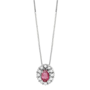 collana rubino diamanti oro