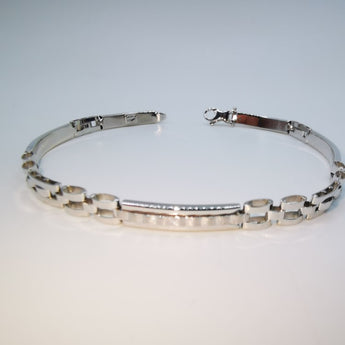 bracciale uomo oro bianco
