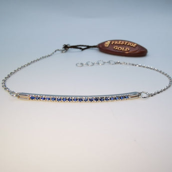 Bracciale zaffiri oro bianco