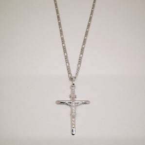 collana crocifisso oro bianco