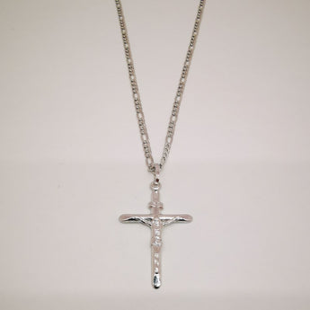 collana crocifisso oro bianco