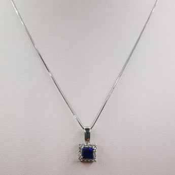 collana punto luce blù