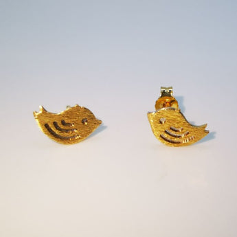orecchini uccellino oro giallo