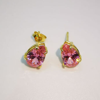orecchini quarzo rosa oro