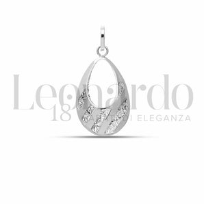 Pendente goccia oro bianco