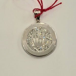 Ciondolo corona oro bianco
