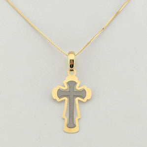 Collana con croce oro giallo