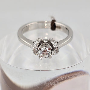 Anello solitario donna con diamanti