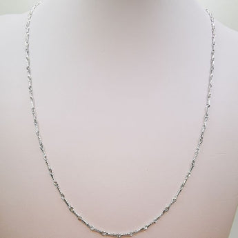 collana tubolare oro bianco
