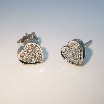orecchini cuore diamanti