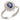 Anello con zaffiro e diamanti