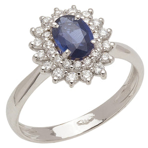 Ring mit Saphir und Diamanten