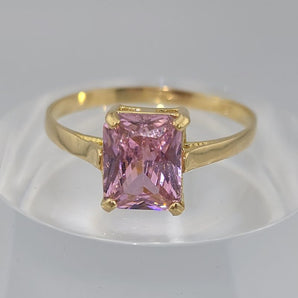 Anello rosa di francia oro giallo