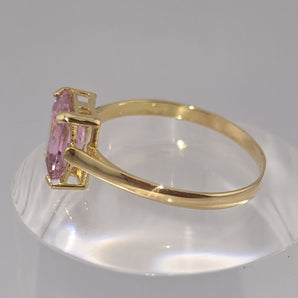 Anello rosa di francia oro giallo