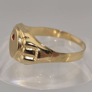 Anello uomo scudo oro giallo