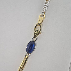 Collana cabochon oro giallo e bianco