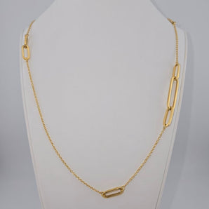 Collana laccio donna oro giallo 80cm