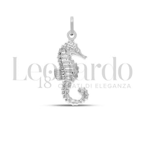pendente cavalluccio marino oro bianco