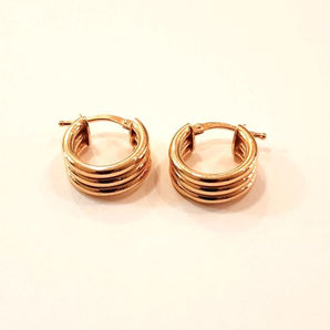 Boucles d'oreilles créoles larges en or jaune 9 carats