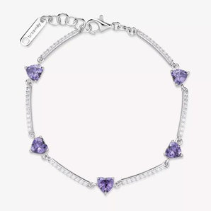 Brosway fancy bracciale tennis cuori argento925