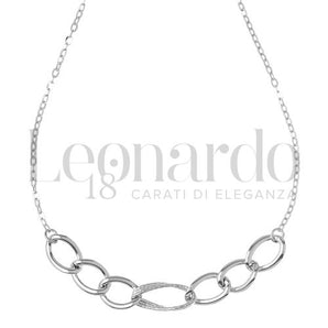 Collana girocollo a scalare oro bianco