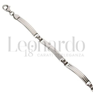 Bracciale semirigido uomo oro bianco