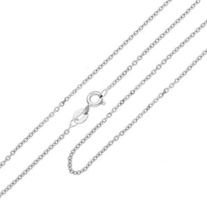 collier rolo or blanc 9 carats