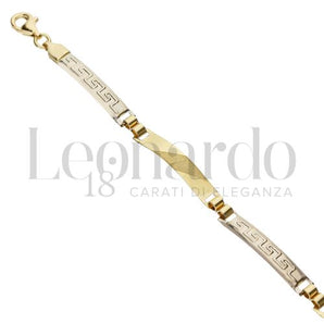 Bracelet plaques or jaune