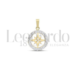 pendente rosa dei venti oro giallo