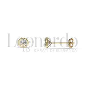 Orecchini punto luce stampato oro giallo