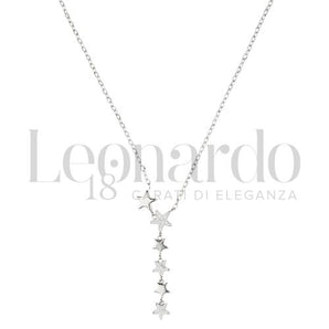 Collana stelle oro bianco