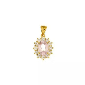 Ciondolo rosa di francia oro giallo