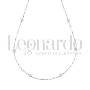 Collana catenina con perle